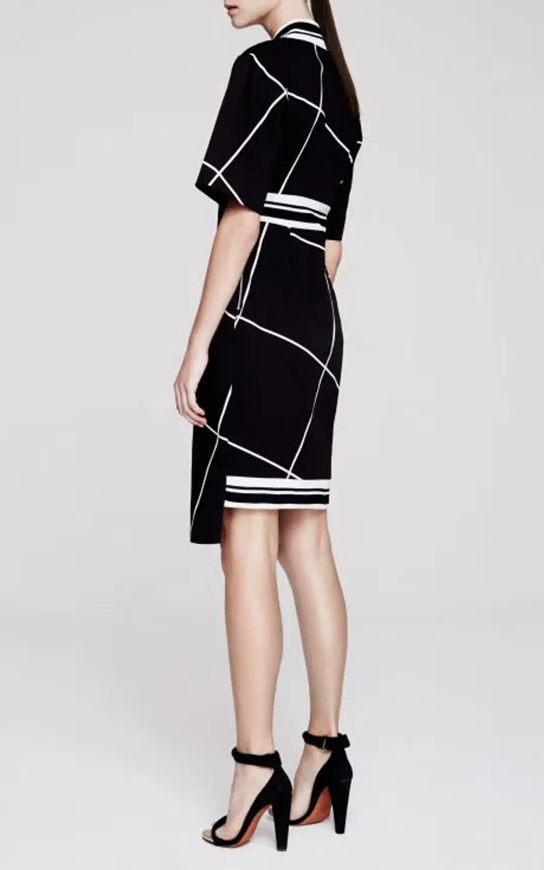 Josh Goot Black and White Check Dress Size 8 for rent on The Volte - main image