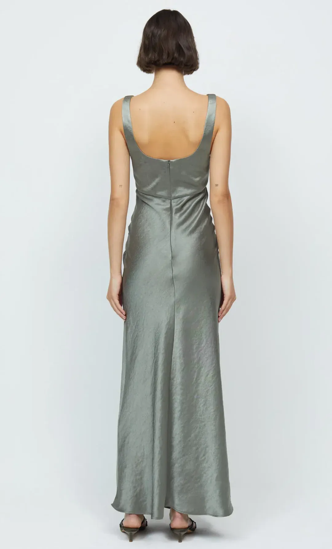 Bec & Bridge Nadia V Maxi Dress Olive Size 12 for rent on The Volte - main image
