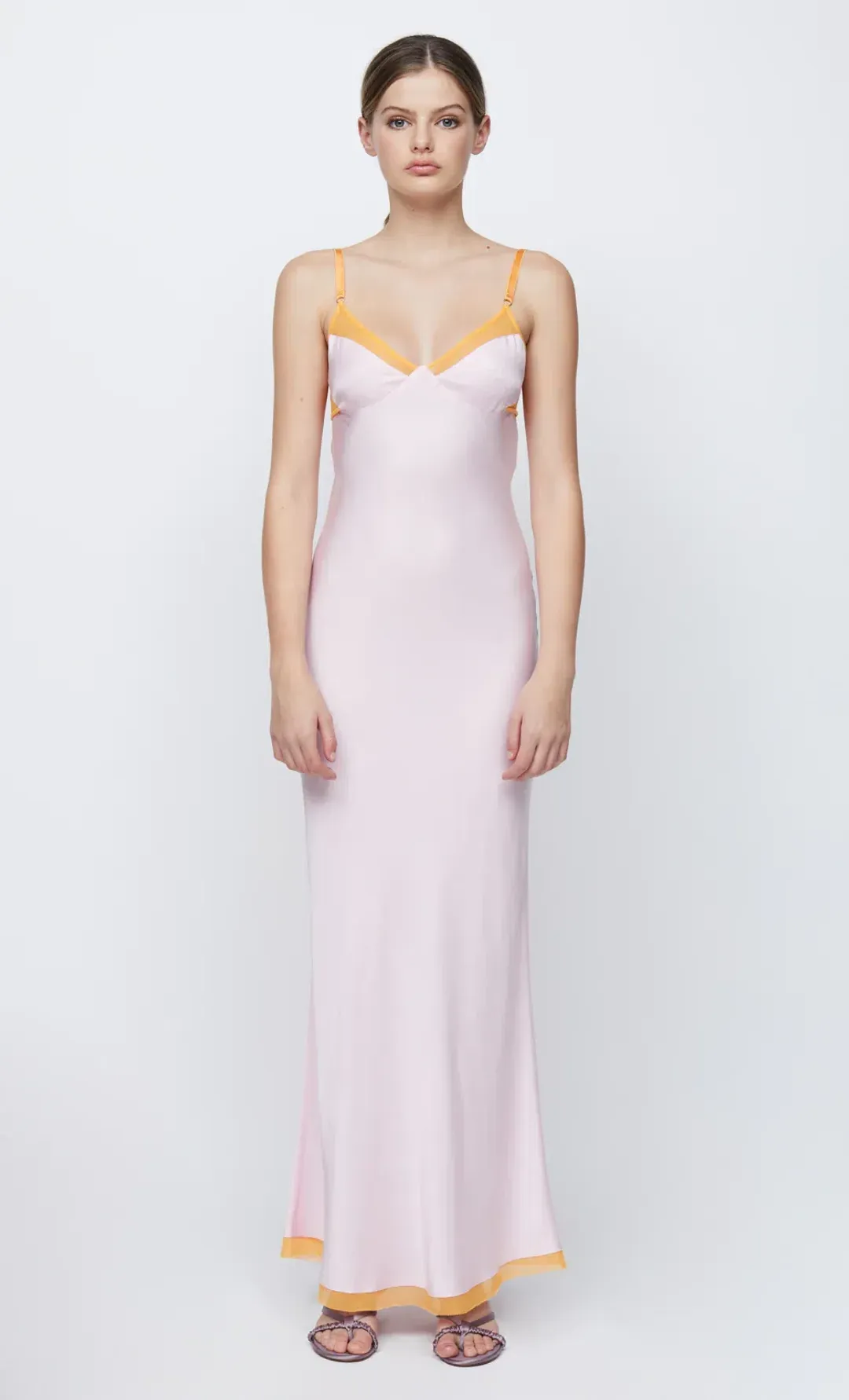 Bec & Bridge Joelle Maxi Dress Quartz/Tangerine Size 8  for rent on The Volte - main image