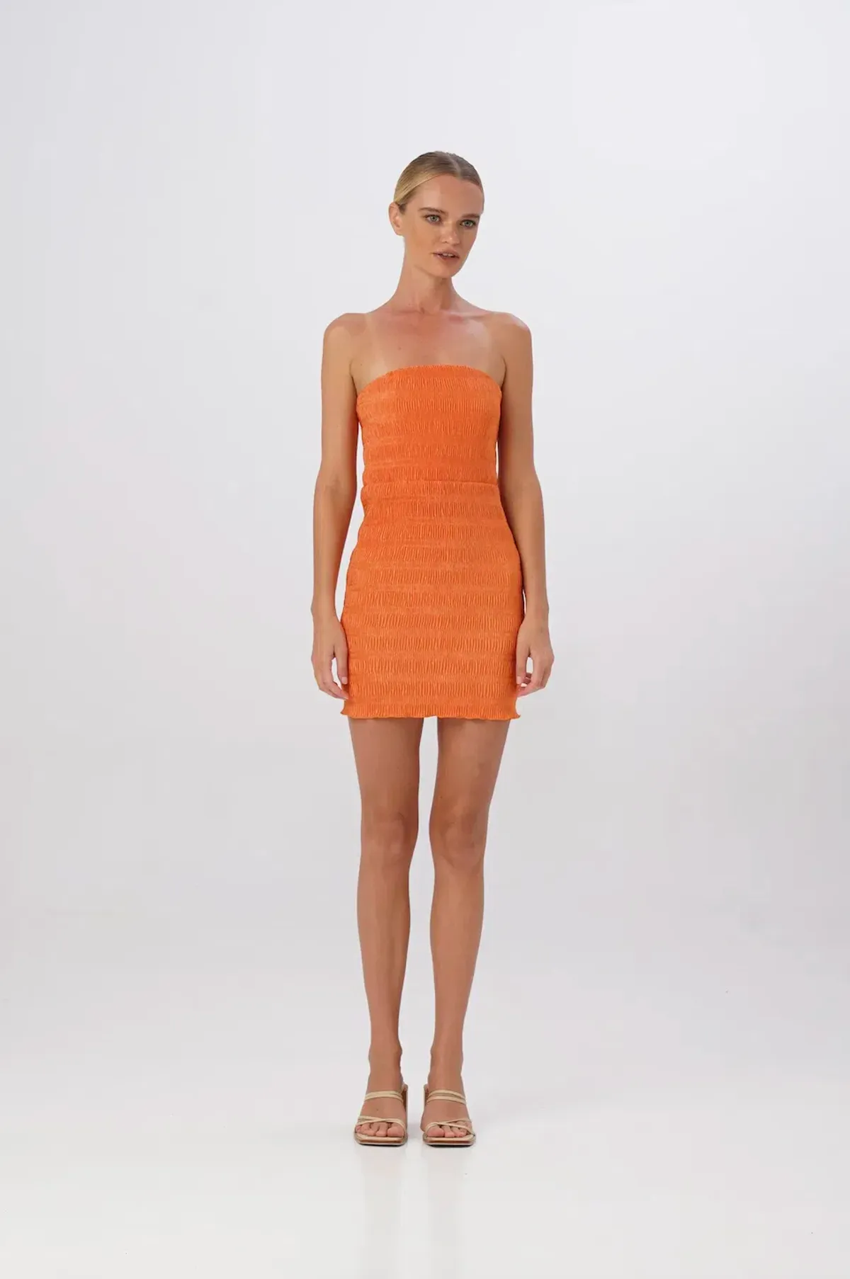 L'Idee Aurore Mini Dress Tangelo Size 8  for rent on The Volte - main image