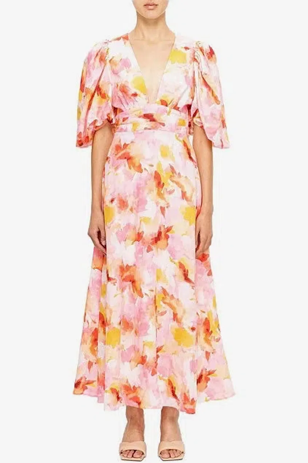 Acler The Hamilton Dress in Pink Floral Size 10 for rent on The Volte - main image