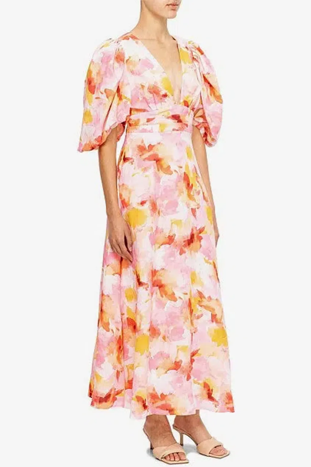 Acler The Hamilton Dress in Pink Floral Size 10 for rent on The Volte - main image