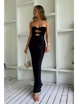 Bec & Bridge Halle Strapless Dress Black Size AU 6  for rent on The Volte - image 7