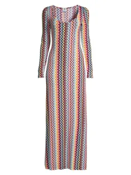 Missoni Zig Zag Long Sleeve Maxi Dress Multi Size M / Au 10 for rent on The Volte - image 3