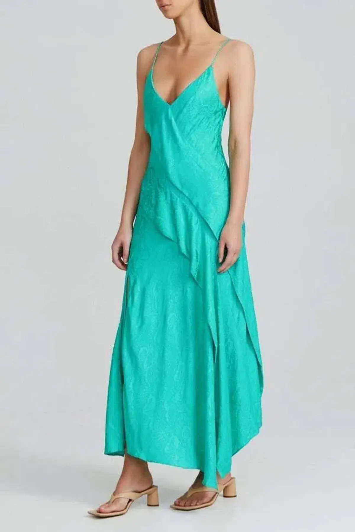 Acler Godwick Dress in Electric Green Size 12 for rent on The Volte - main image