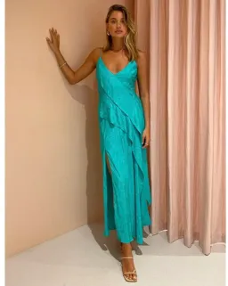 Acler Godwick Dress in Electric Green Size 12 for rent on The Volte - image 2