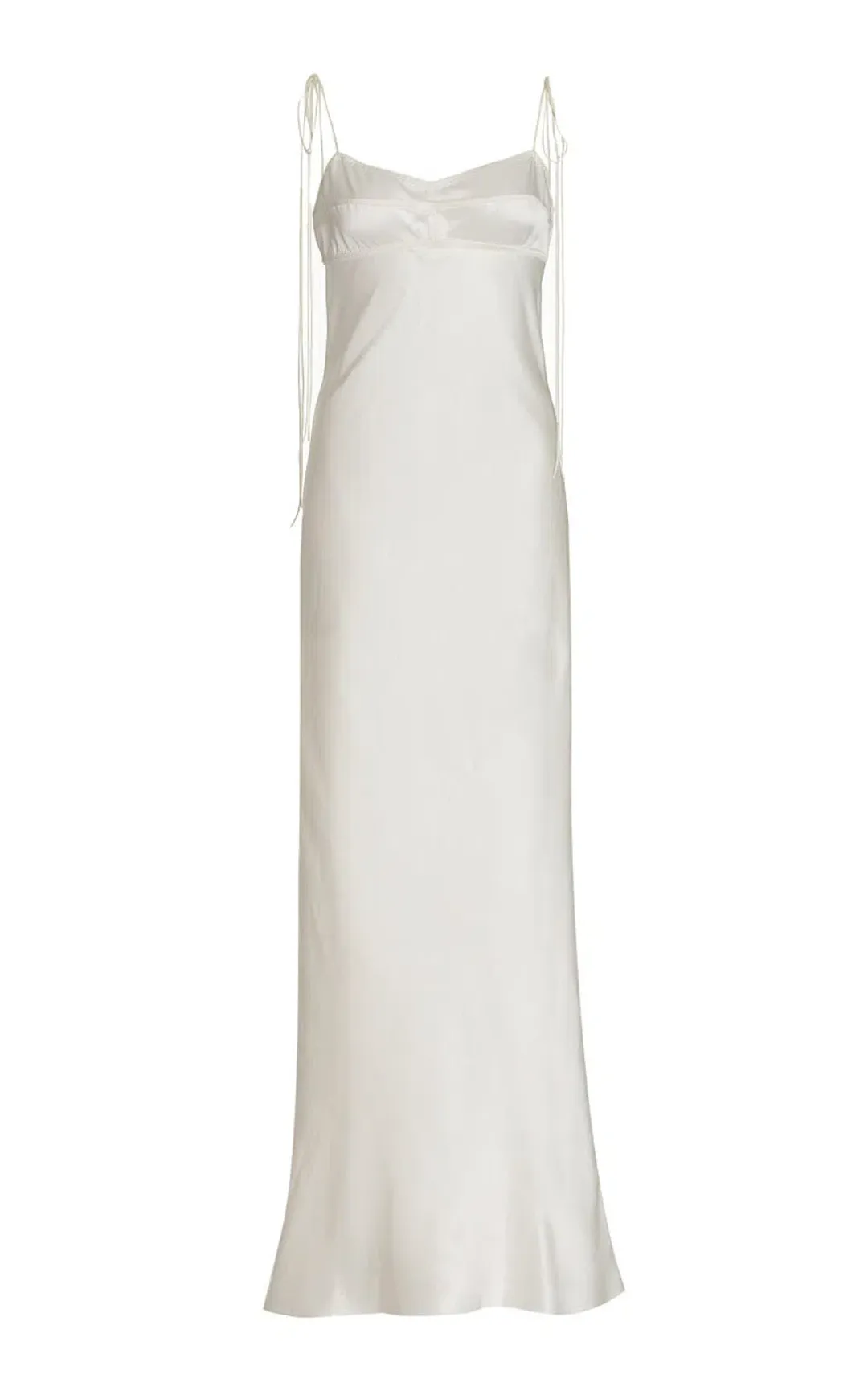 Anna October Paris Open Back Satin Maxi Slip Dress White Size S / Au 8 for rent on The Volte - main image