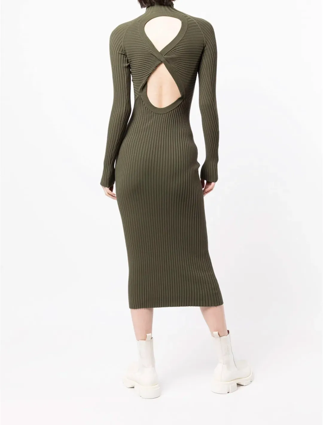 Dion Lee Figure 8 Reversible Dress Green Size S/AU 8 for rent on The Volte - main image