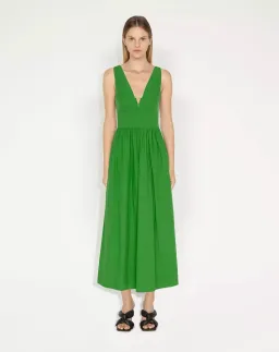 Cue Cotton Twist Strap Dress Green Size 6 for rent on The Volte - image 1
