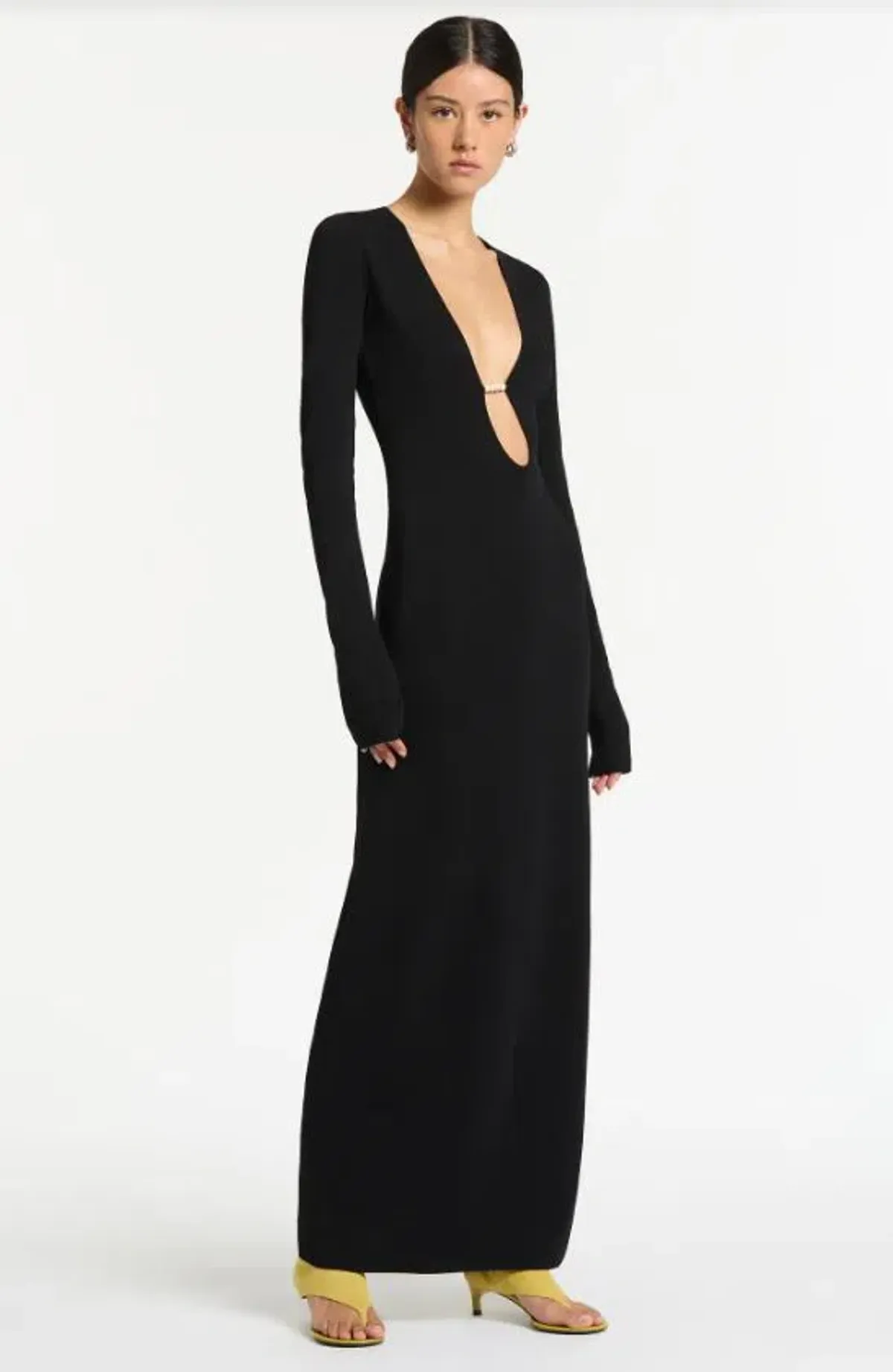 Sir the Label Kinetic Beaded Long Sleeve Maxi Dress Size 2/Au 10 for rent on The Volte - main image
