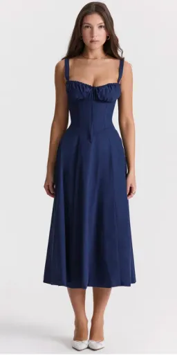 House of CB Carmen Dress Navy Size 14  for rent on The Volte - image 1