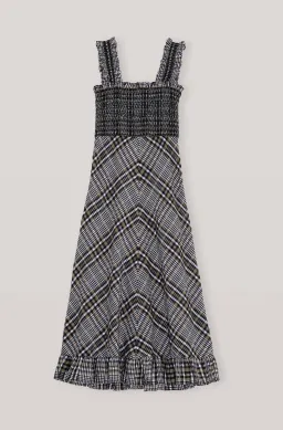 Ganni  Seersucker Check Maxi Dress Print Size 10  for rent on The Volte - image 4
