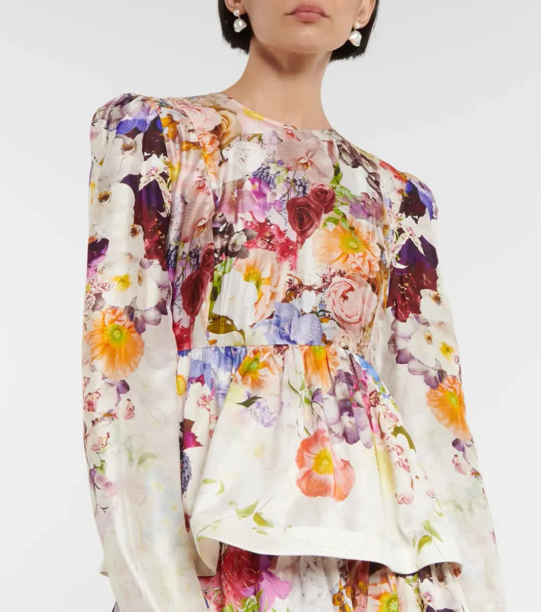 Zimmermann Prima Tiered Floral Midi-Dress Multi Floral Size 4/Au 16 for rent on The Volte - main image