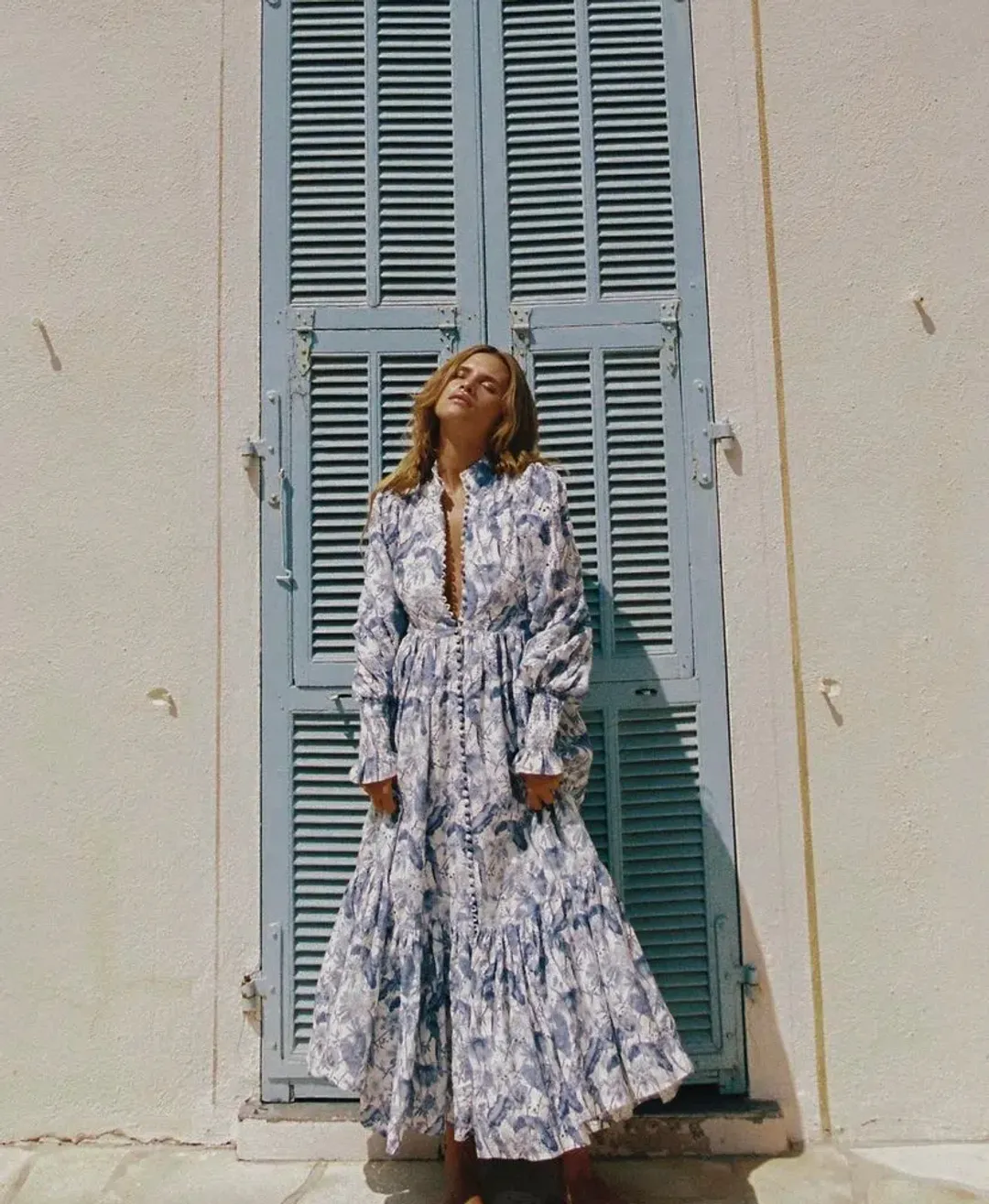 Palm Noosa Royal Flush Dress Jungle Blue Size 10  for rent on The Volte - main image