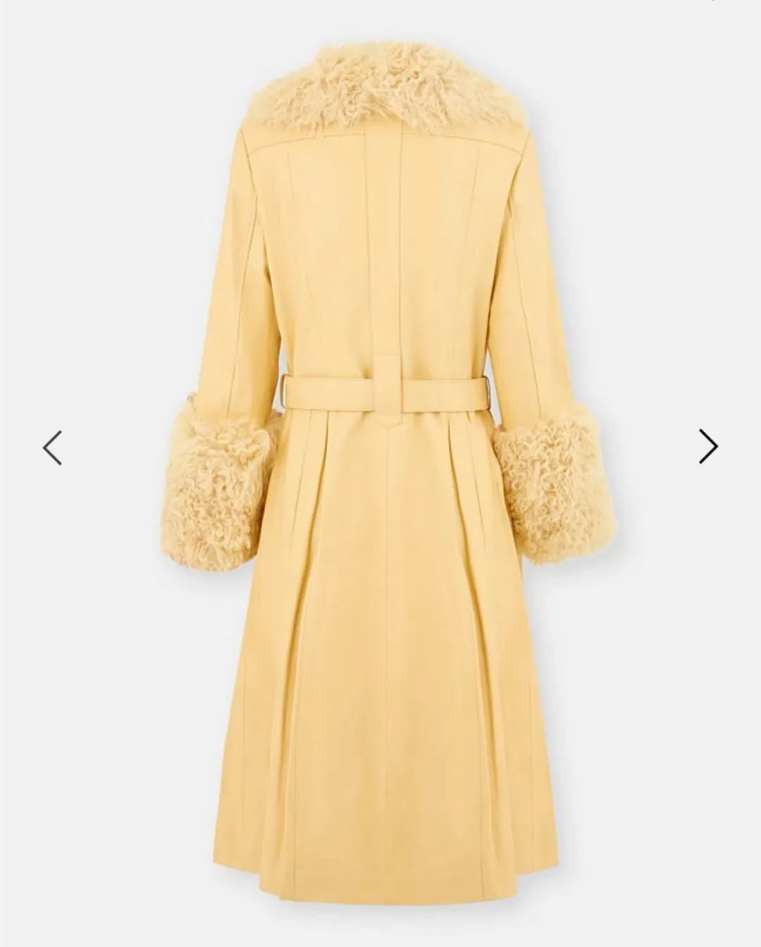 Saks Potts Foxy Shearling Coat Yellow Size 3 / Au 10 for rent on The Volte - main image