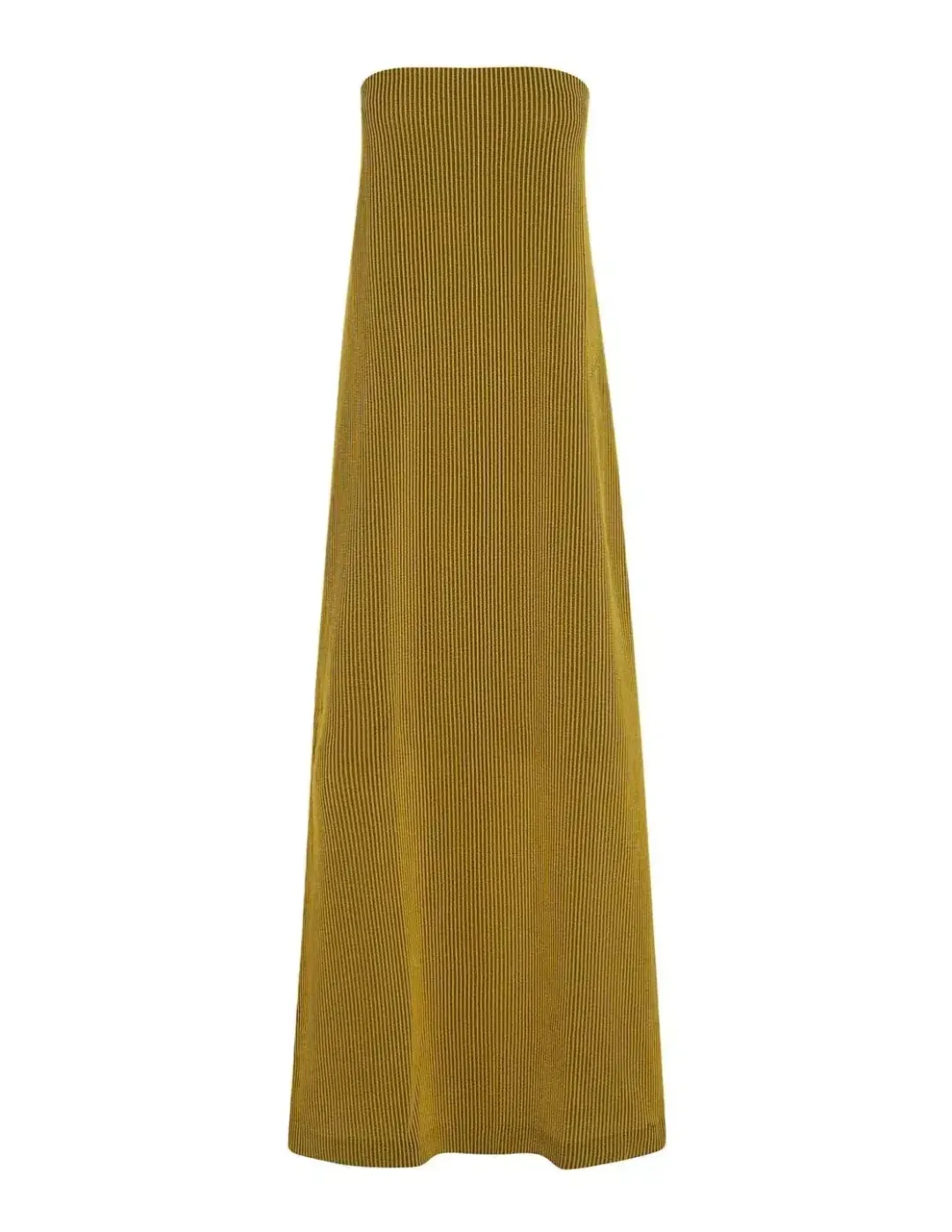 Camilla and Marc Izaro Strapless Maxi Column Dress in Brown/Gold Stripe Size 12 for rent on The Volte - main image