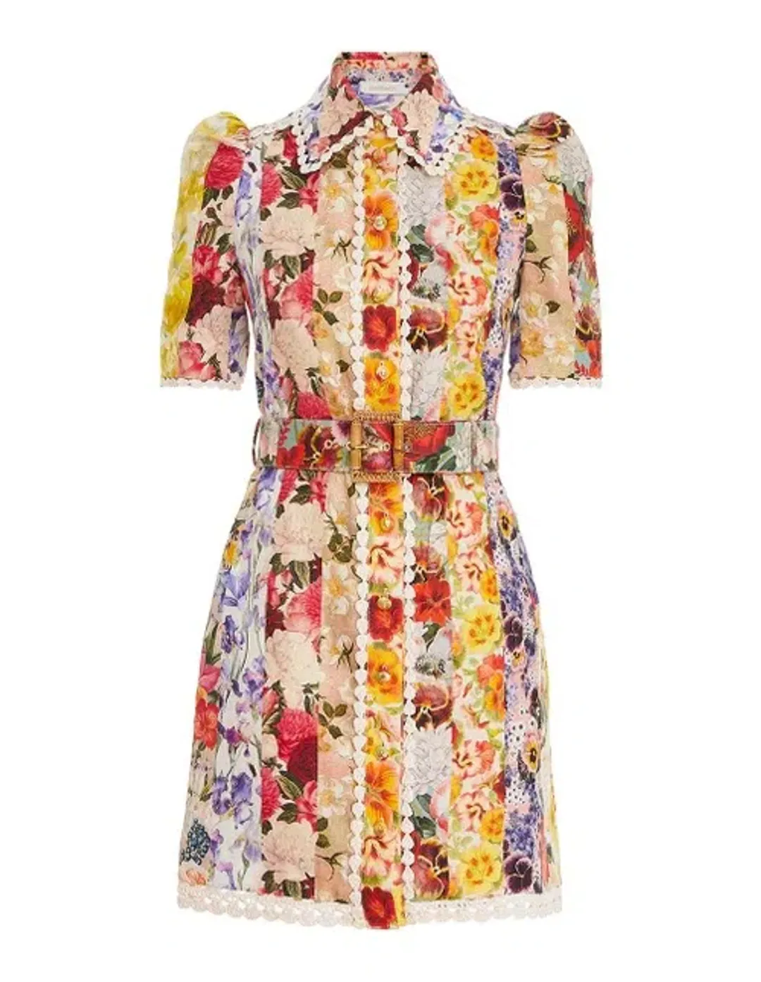 Zimmermann Wonderland Floral Shirt Dress Multi Size 1 / AU 10 for rent on The Volte - main image