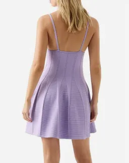 Aje Phaedra Ottoman Bustier Mini Dress Lilac Size M / Au 10 for rent on The Volte - image 3