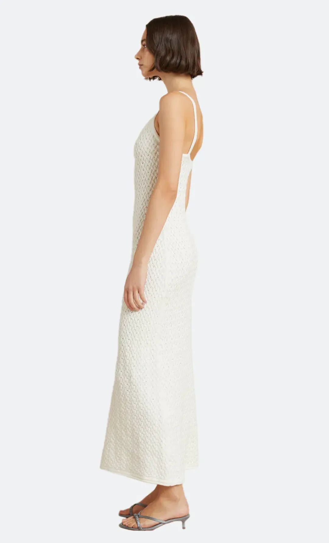 Bec & Bridge Effie Knit Key Dress Ivory Size 8 for rent on The Volte - main image