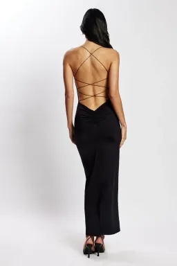 meshki sabine backless maxi dress size xs for rent on The Volte - image 1