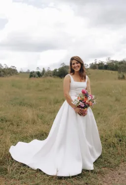 Arietta Australia Maddie Mikado Wedding Gown Size 8 for rent on The Volte - image 1