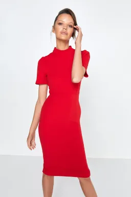 Mossman A Moment In Time Midi Dress Red Size 6 for rent on The Volte - image 2