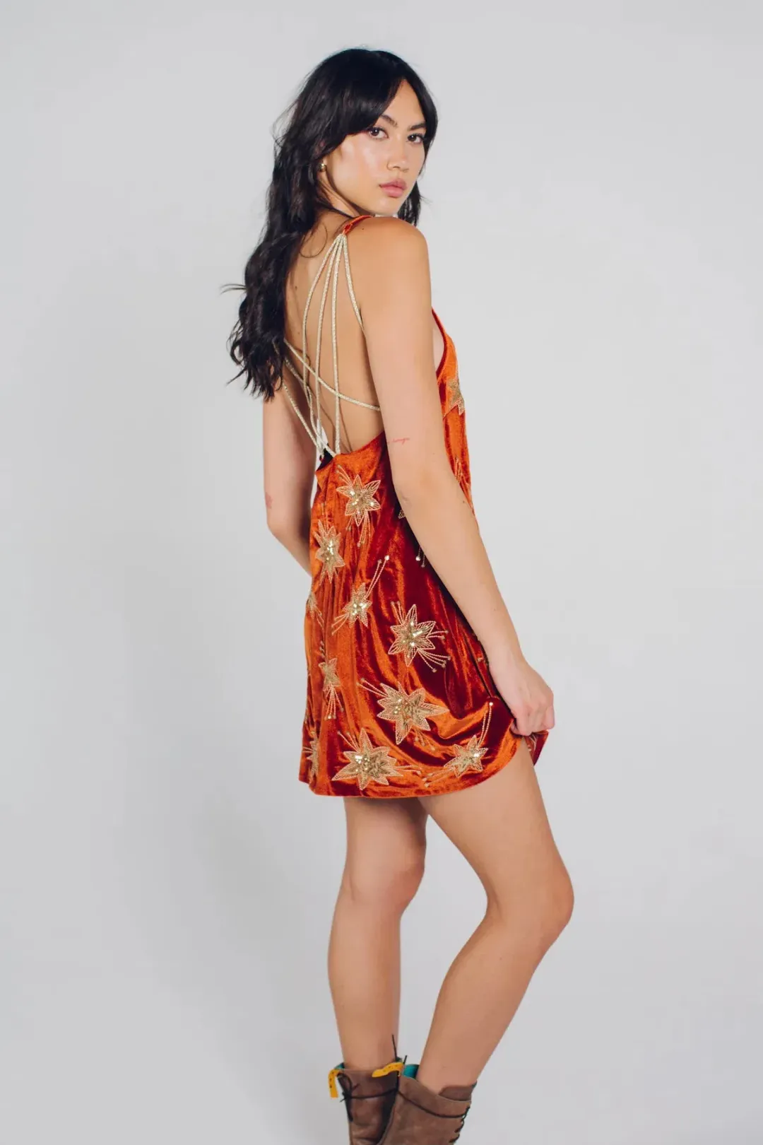 Lenni The Label Mali Dress Orange Size L AU 10 for rent on The Volte - main image