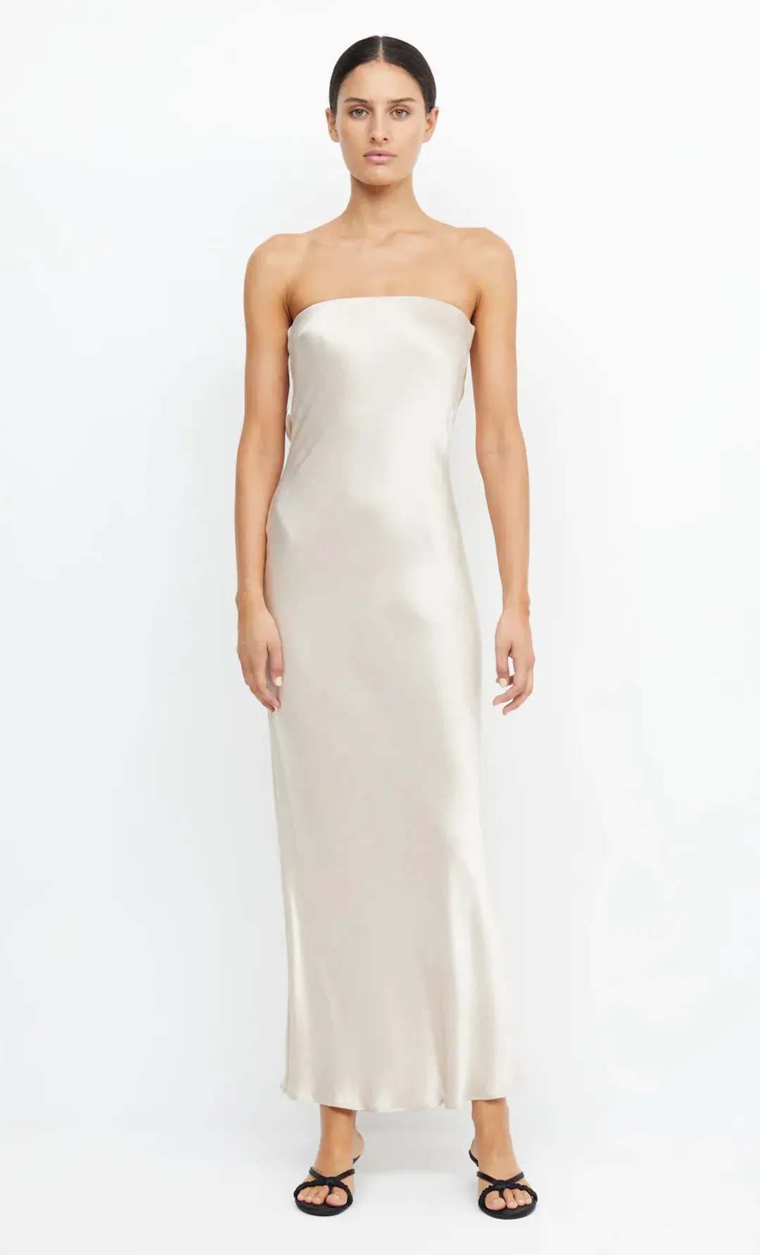 Bec & Bridge Moon Dance Strapless Dress Sand Size AU 8  for rent on The Volte - main image