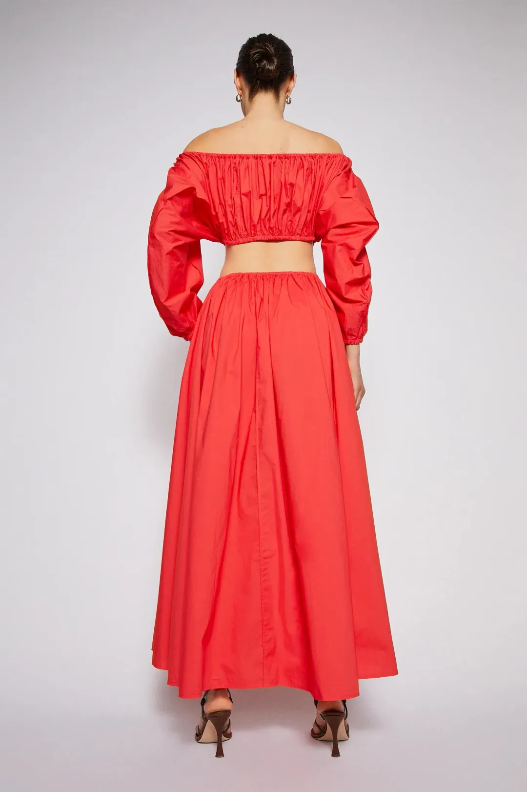 Scanlan Theodore Parachute Cotton Gather Dress Red Size AU 10 for rent on The Volte - main image