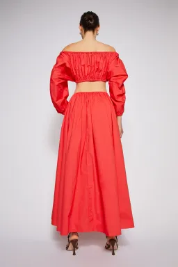 Scanlan Theodore Parachute Cotton Gather Dress Red Size AU 10 for rent on The Volte - image 3