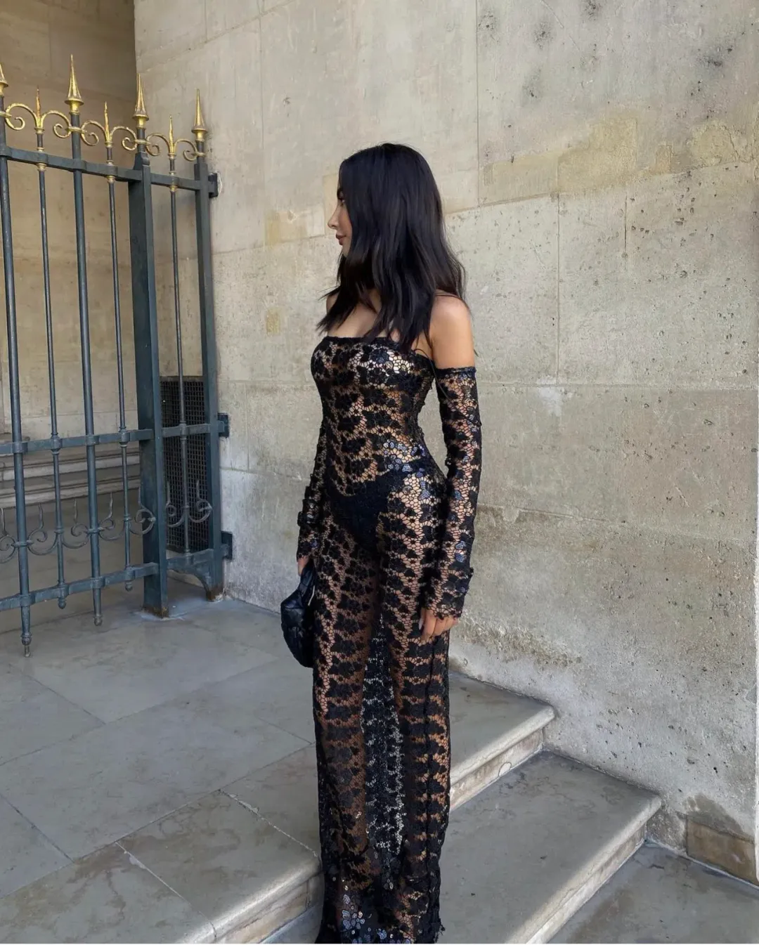 THE NEW ARRIVALS by İlkyaz Özel Moss in El Hedonismo Dress Black Size 6/XS for rent on The Volte - main image