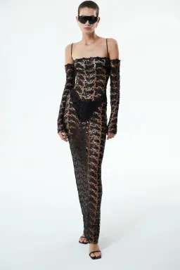 THE NEW ARRIVALS by İlkyaz Özel Moss in El Hedonismo Dress Black Size 6/XS for rent on The Volte - image 1
