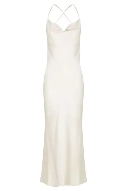 Shona Joy La Lune Backless Bias Midi Dress Cream Size 8 for rent on The Volte - image 4