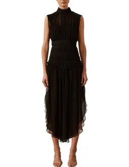 Shona Joy Safira Sleeveless Open Back Midi Dress Black Size 12 for rent on The Volte - image 1