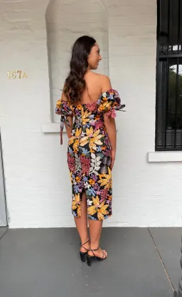 Alamour The Label Flora Sequin Midi Dress Floral Size 12 for rent on The Volte - image 3