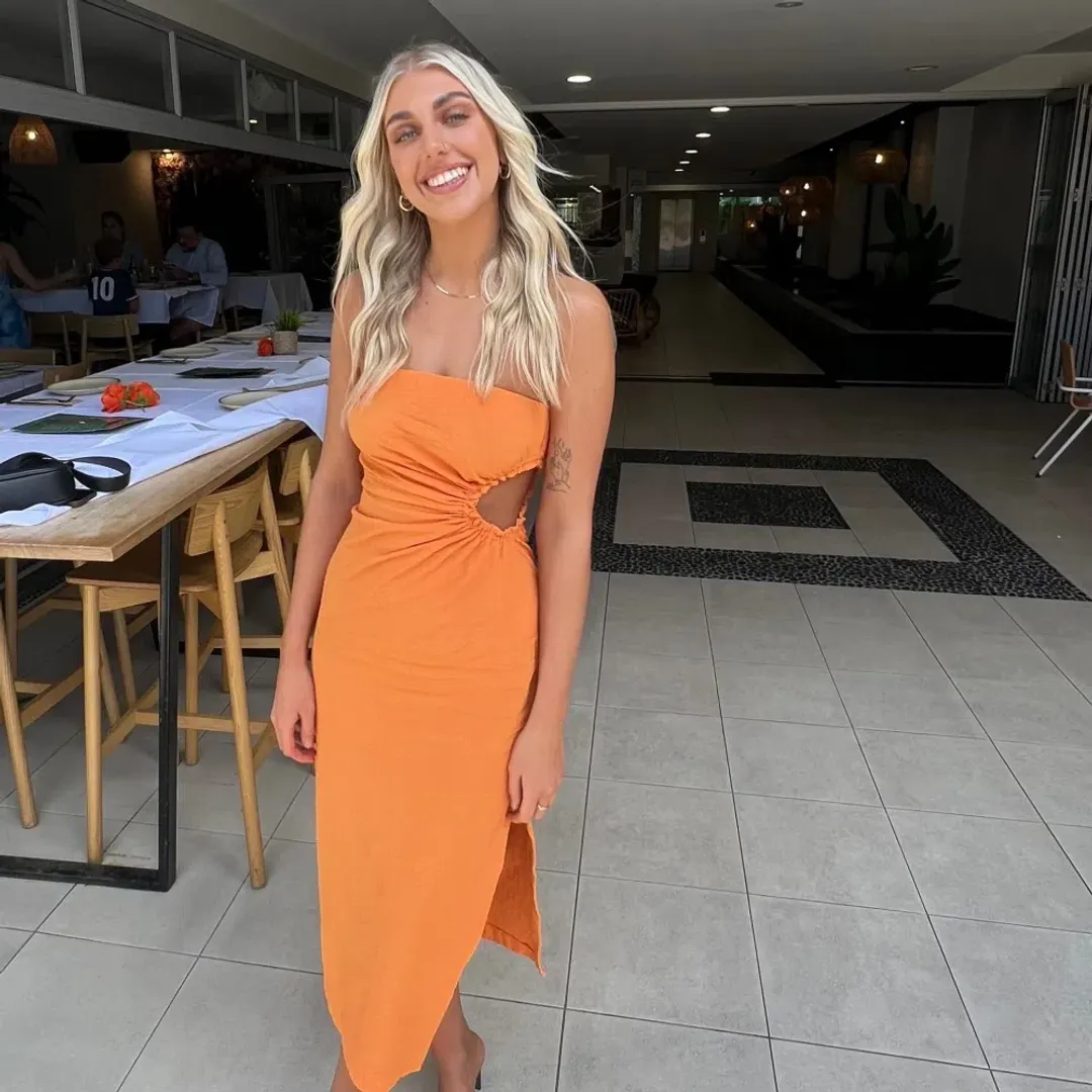 By Johnny Selena Dress Mandarin Size 10 for rent on The Volte - main image