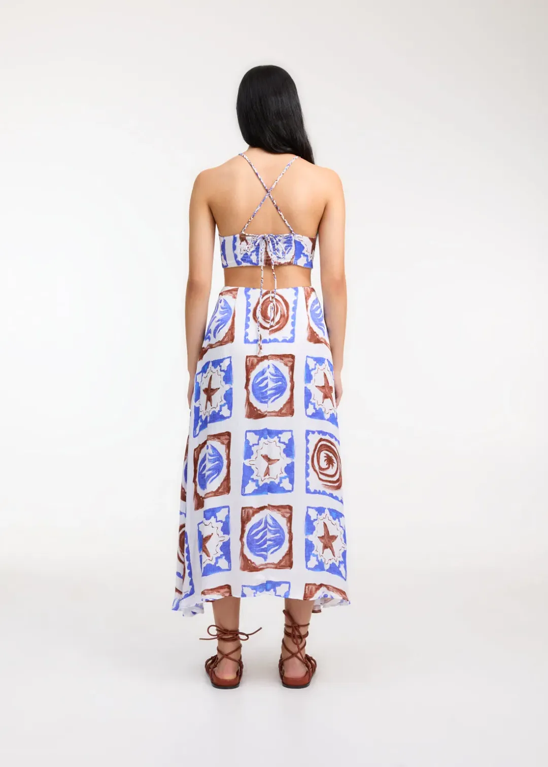 Roame Jude Dress in Tile Print Size 2 / Au 10 for rent on The Volte - main image