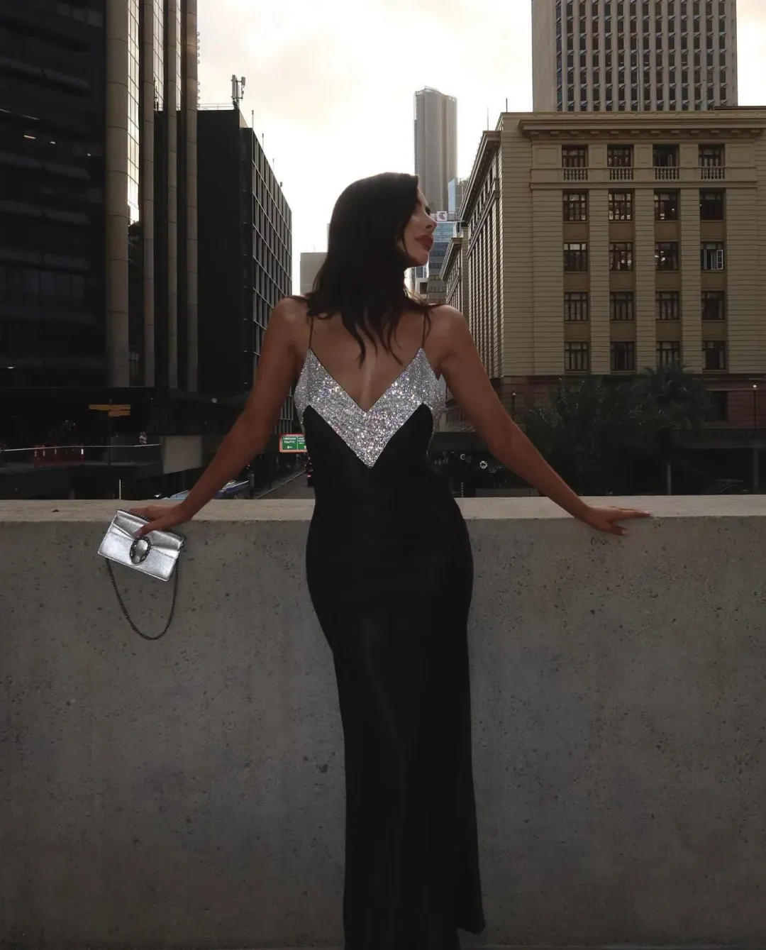 Nue Studios Vivienne Dress Black Size 6 for rent on The Volte - main image