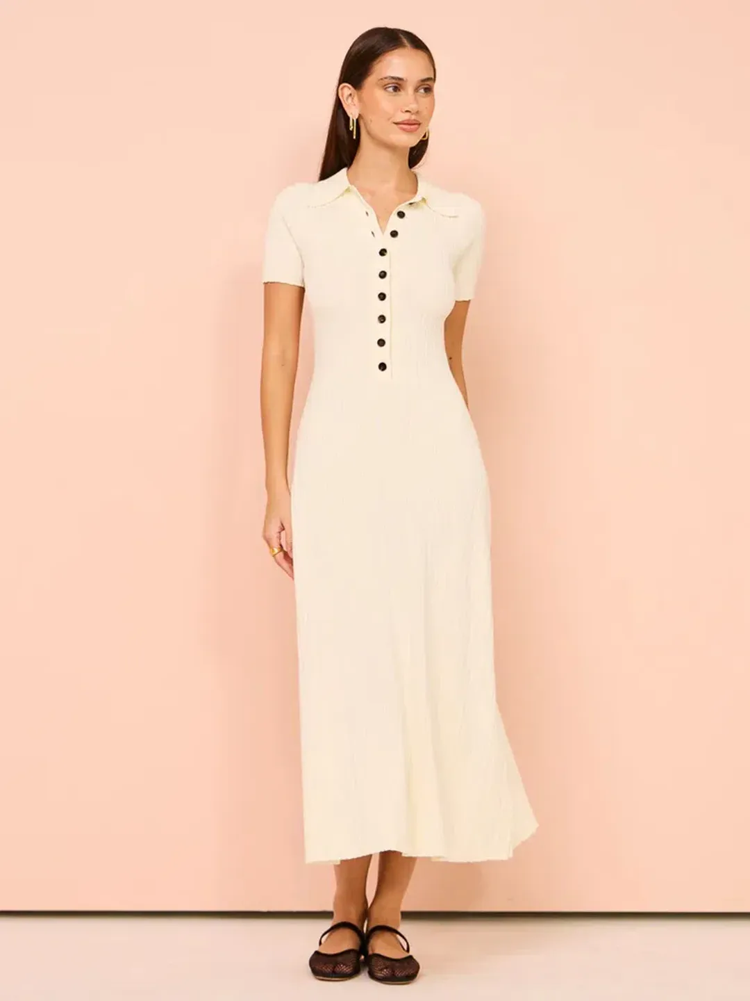 Anna Quan Laurel Penelope Midi Silence Ivory Dress Size 16 for rent on The Volte - main image