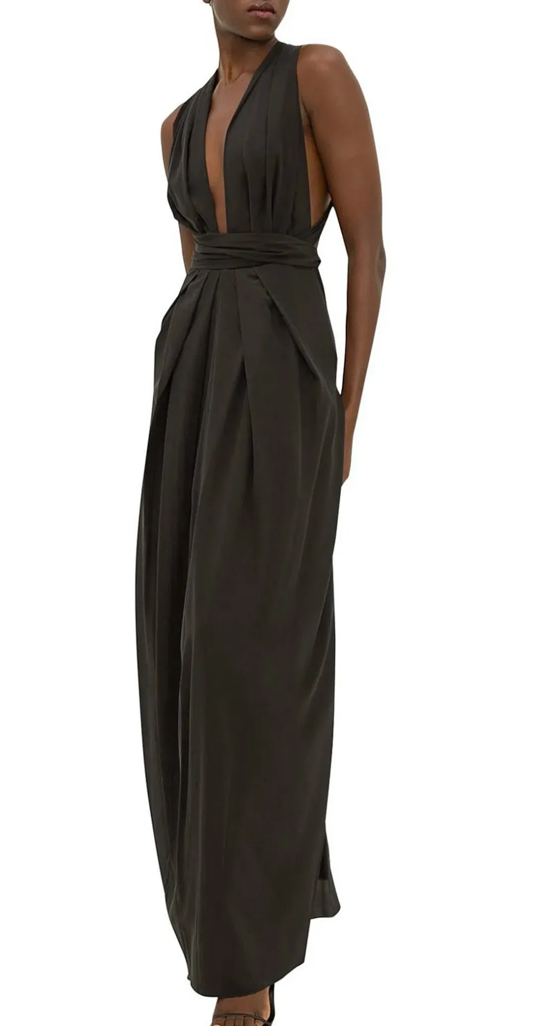 Bianca Spender Black Silk CDC Ascendant Gown Black Size 8 for rent on The Volte - main image