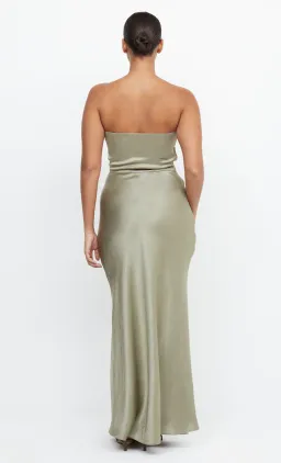 Bec & Bridge The Dreamer Strapless Maxi Dress Sage Green Size 12 / L for rent on The Volte - image 4