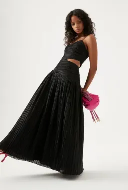Aje Laurier Wave Maxi Dress in Black Size 8 / S for rent on The Volte - image 2