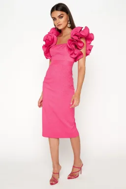 Mossman The Tea Party Midi Dress Pink Size 10 for rent on The Volte - image 2