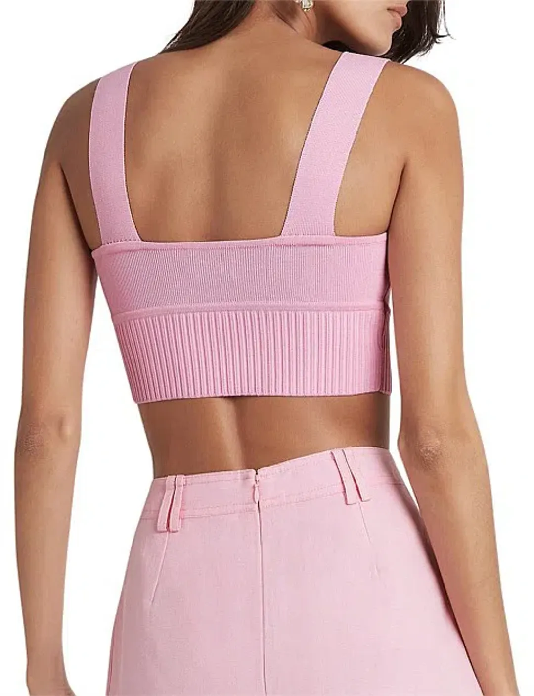 Aje Livadi Lucia Knit Logo Top Pink Size L / Au 12 for rent on The Volte - main image