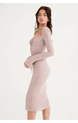 House of CB Ophelia Cutout Midi Dress Crystal Size L / Au 12 for rent on The Volte - image 3