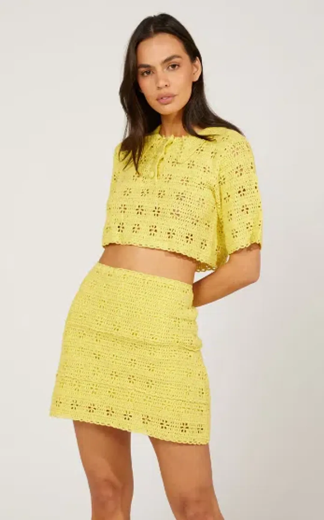Alice McCall Maggie Mae Top and Skirt Set in Yellow Size 8  for rent on The Volte - main image