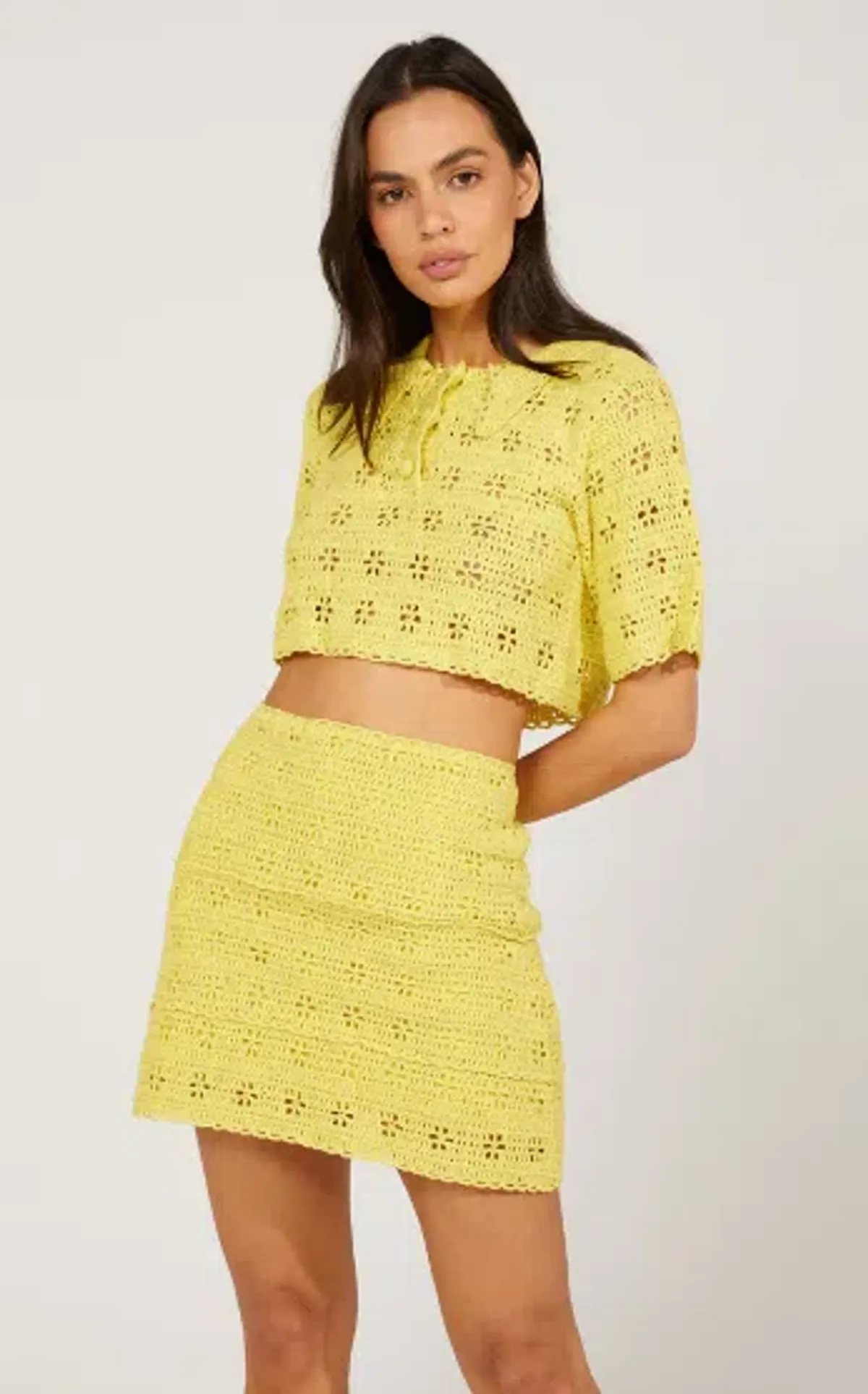 Alice McCall Maggie Mae Top and Skirt Set in Yellow Size 8  for rent on The Volte - main image