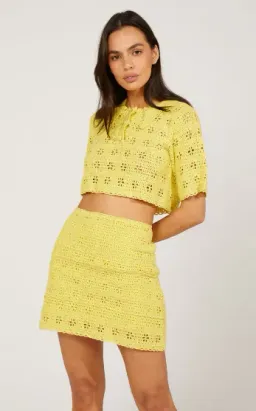 Alice McCall Maggie Mae Top and Skirt Set in Yellow Size 8  for rent on The Volte - image 1