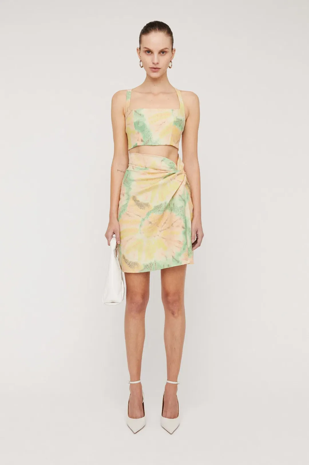 Scanlan Theodore Floral Tie Dye Bralette & Skirt Set Print Size 8 / S for rent on The Volte - main image