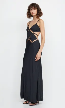 Bec & Bridge Diamond Days Strap Maxi Dress Black Size 6  for rent on The Volte - image 2